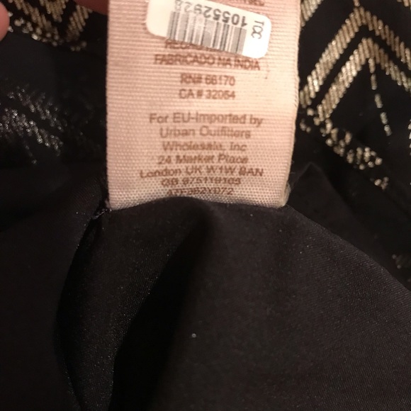 Free People Black Gold Mini Dress Size XS Oversized For Layering - Picture 11 of 12